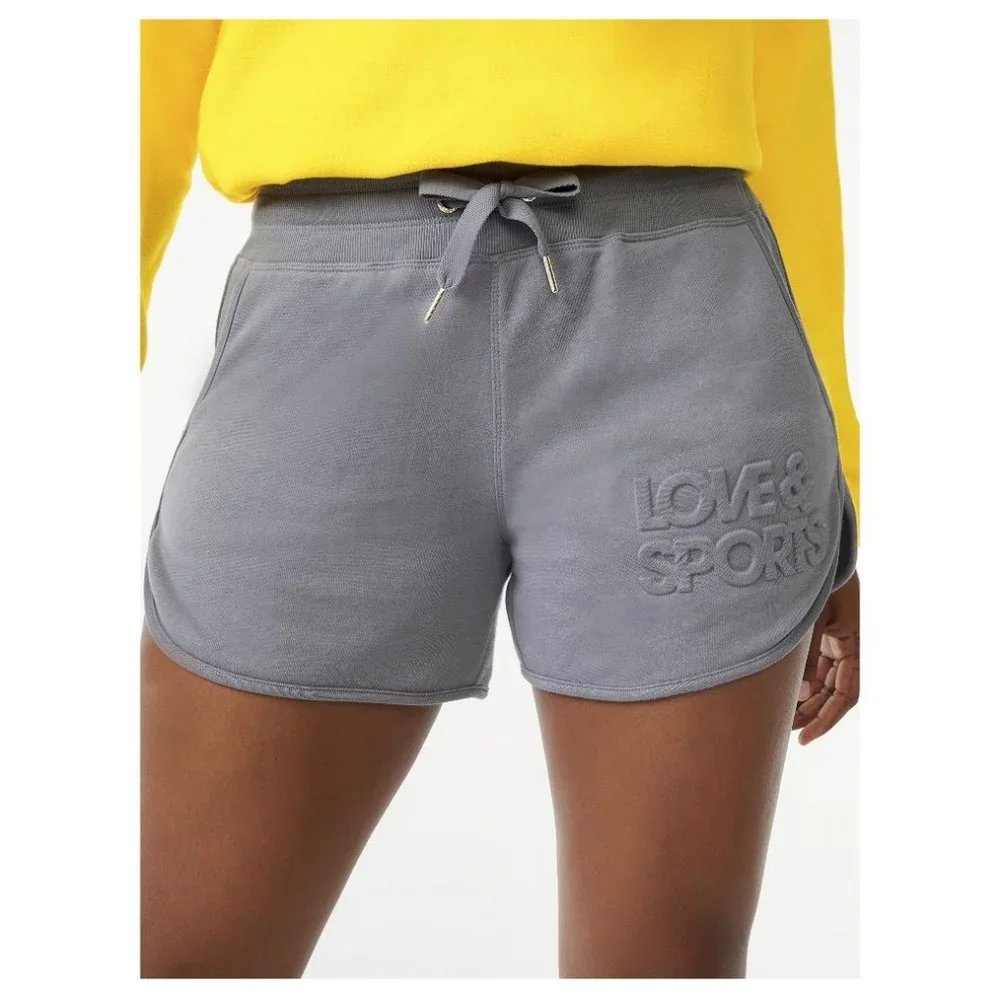 NWT Love & Sports Women's Embossed Logo Lounge Shorts